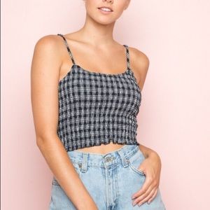 brandy melville gingham izzy tank top